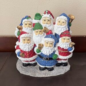 Vintage Christmas Santa Carolers in Red & Blue Santa Suits